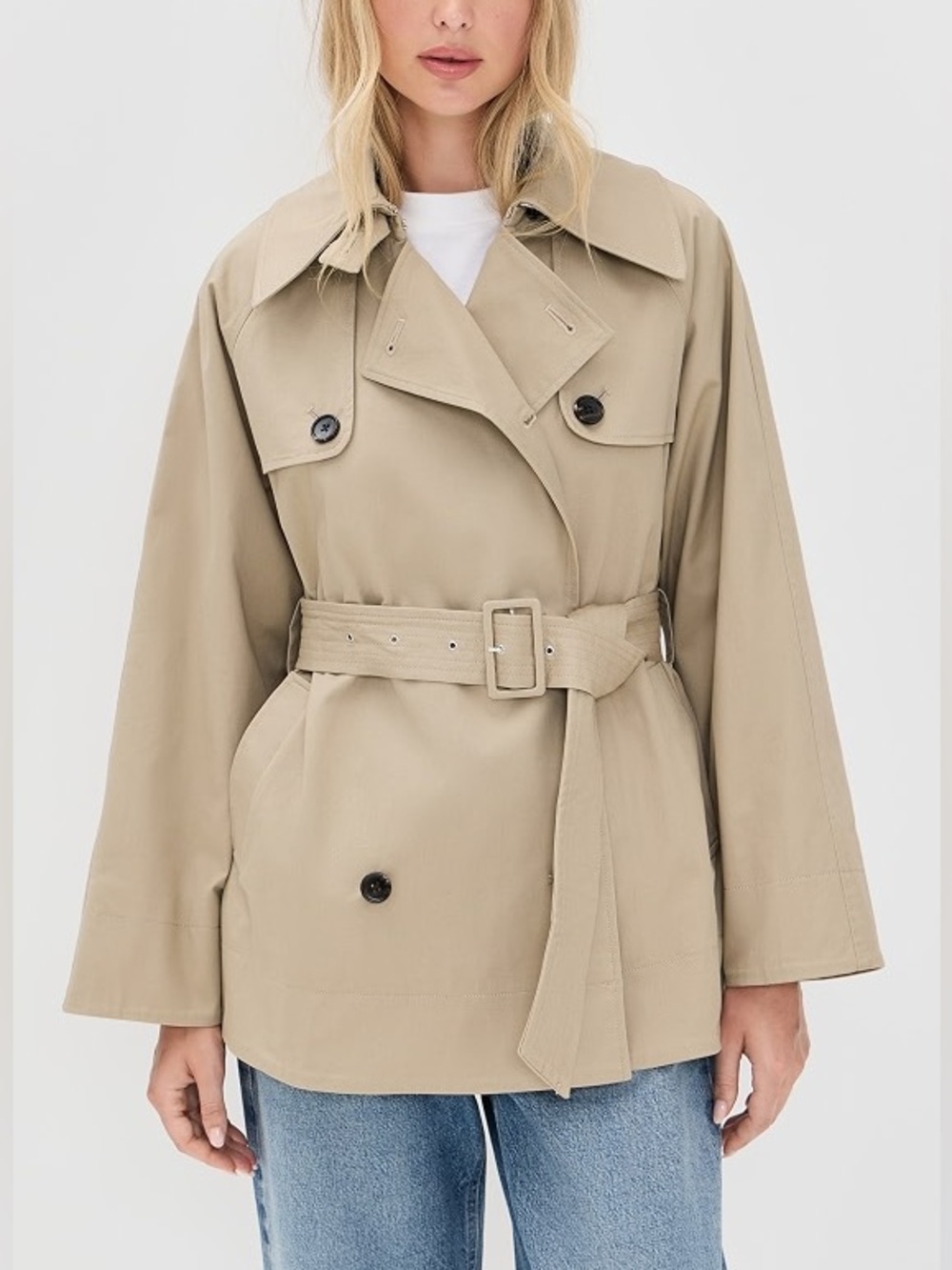 NWT 🔥 Rails Lucien Beige Trench Coat with Belt